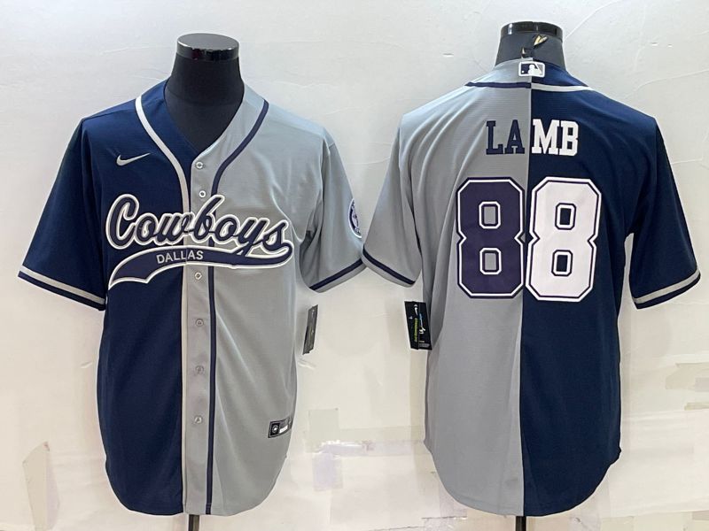 Men Dallas Cowboys #88 Lamb Blue grey 2022 Nike Co branded NFL Jersey